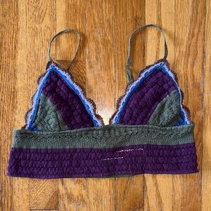 Free People Colorful Crochet Bralette